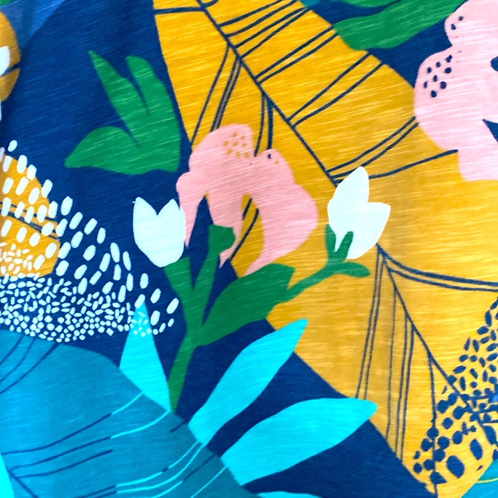 Abstract tropical print dress!